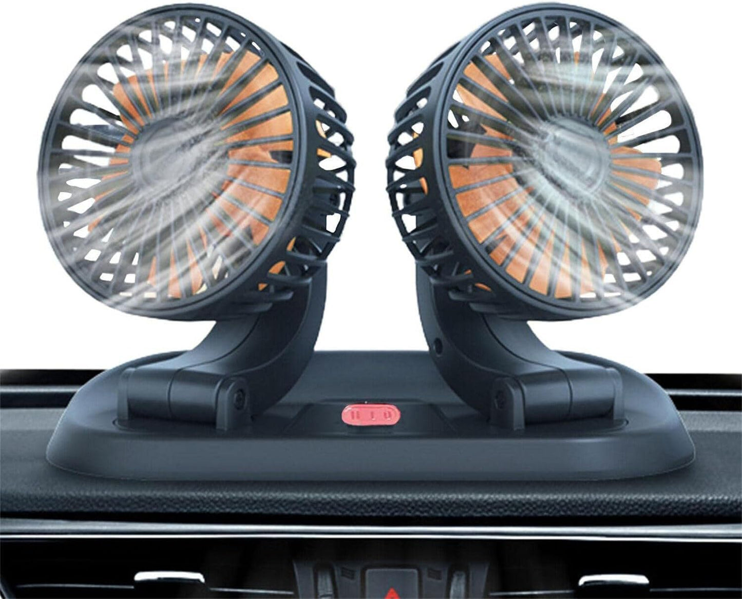 Clim Mobile™ – 360° Rotatable Dual Car Fan